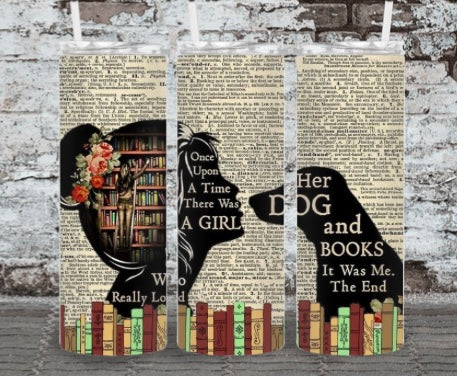 A Girl Who Loves Her Dog and Books