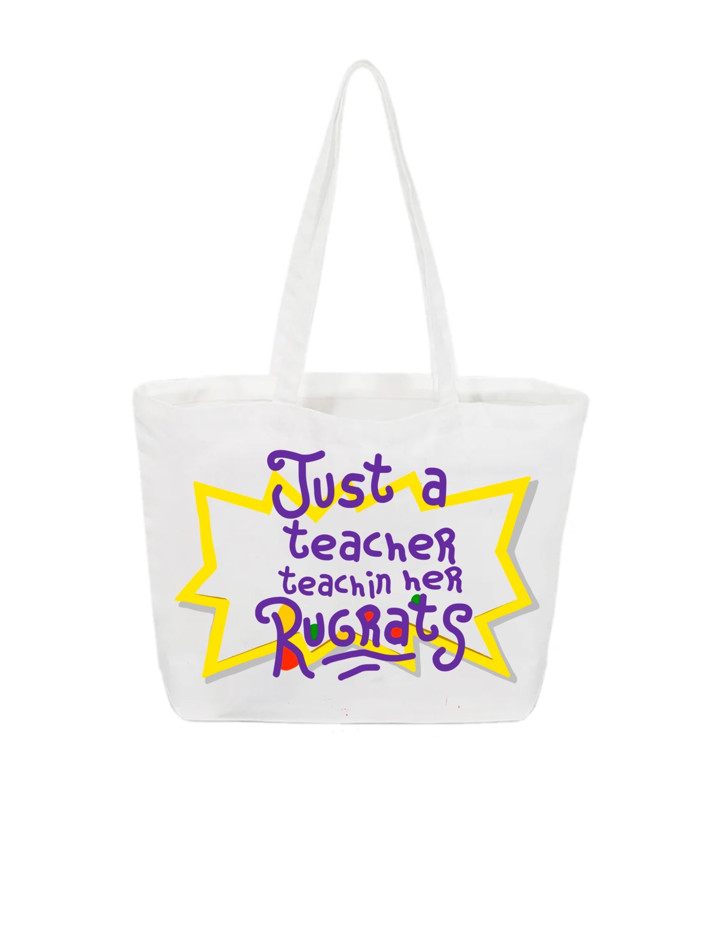 Teacher of Rugrats tote bag